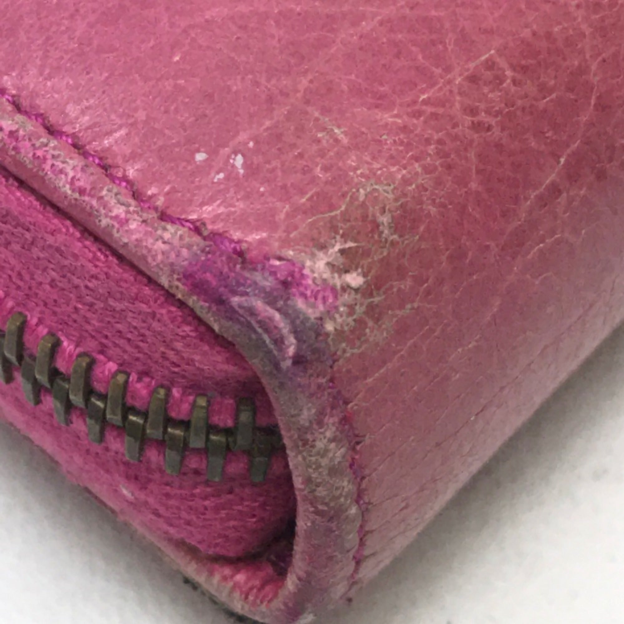 Balenciaga Pink Leather Long Wallet (Bi-Fold) (Pre-Owned)