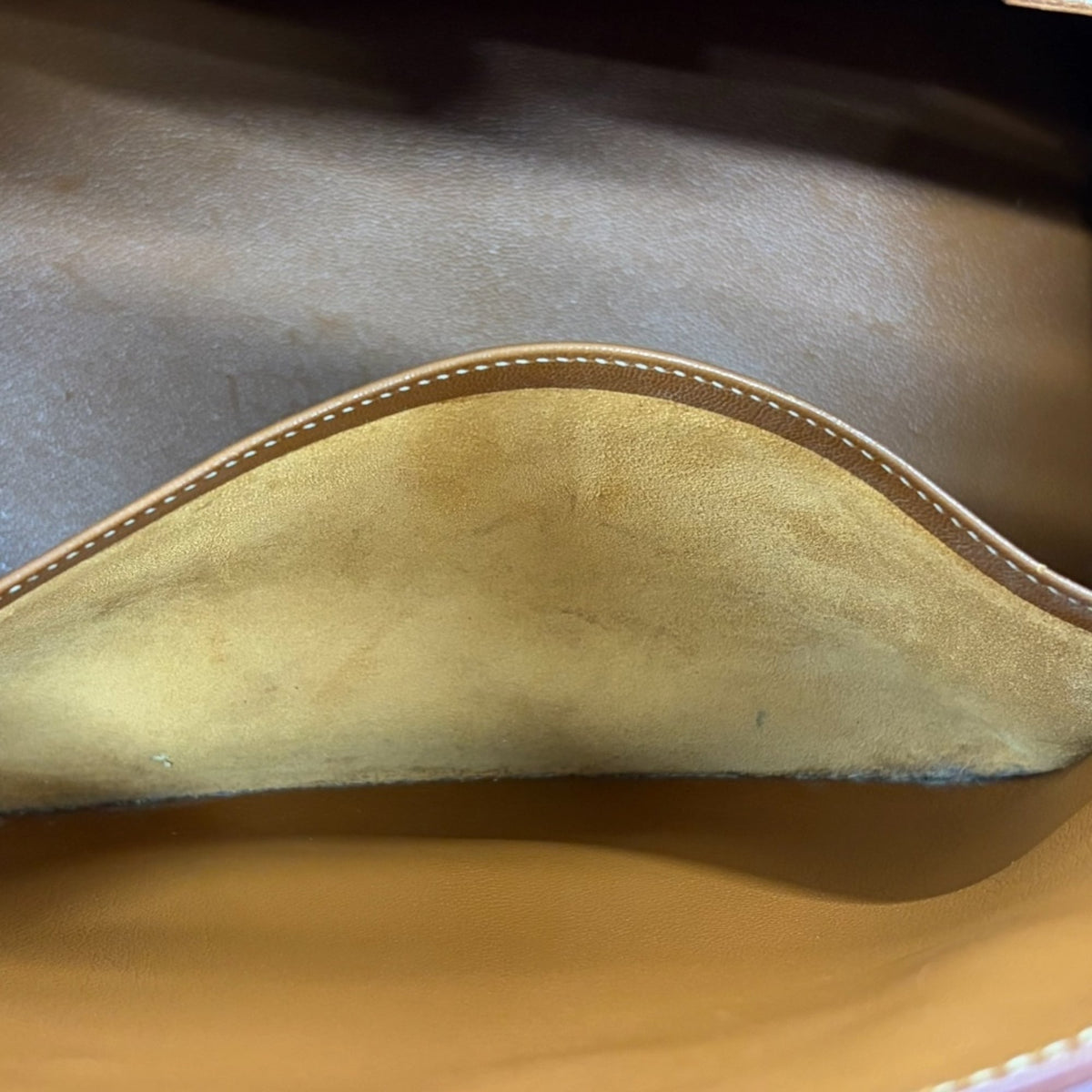 Hermes Brown Gold Togo Leather Handbag (Pre-Owned)