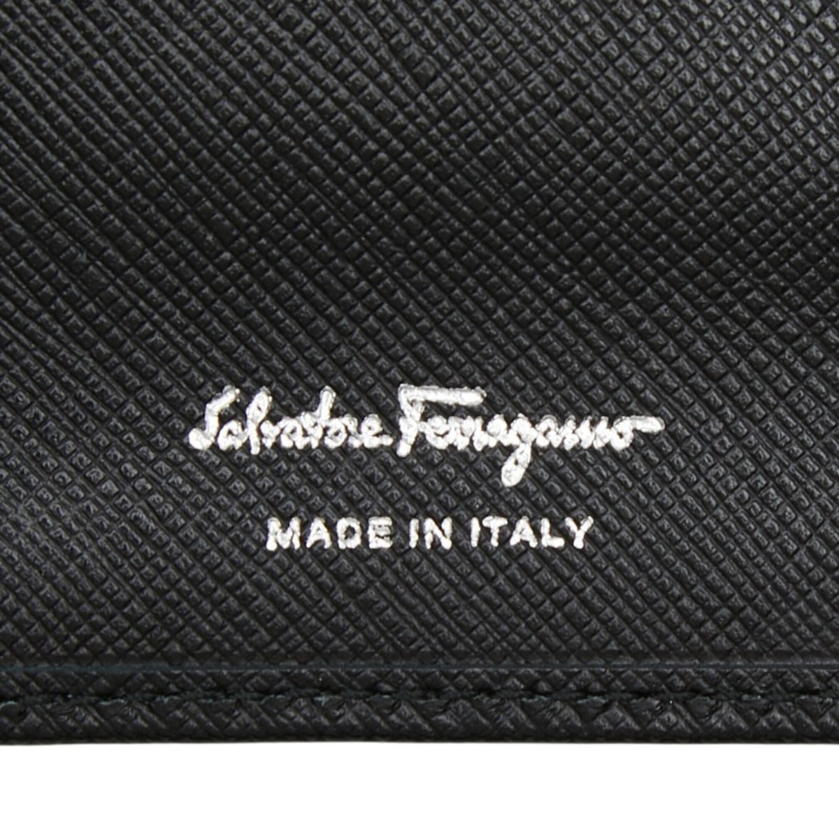 Salvatore Ferragamo Black Leather Long Wallet (Bi-Fold) (Pre-Owned)