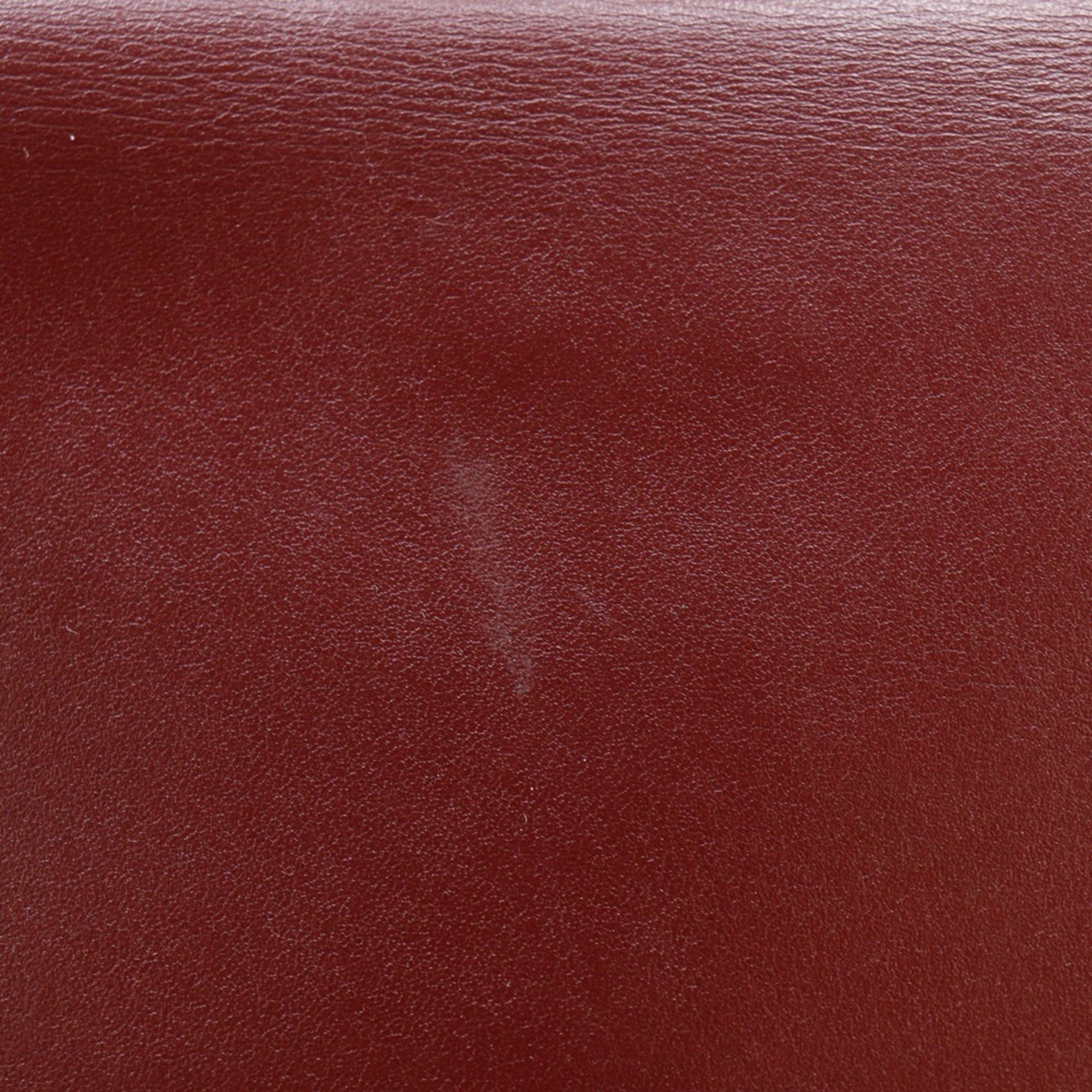 Cartier Must Bordeaux Leather Clutch Bag (Pre-Owned)