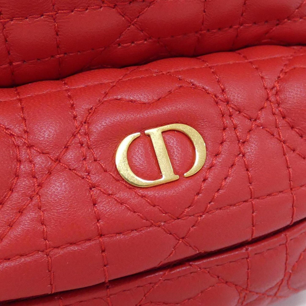 Christian Dior Red Color Leather Backpack (Pre-Owned)