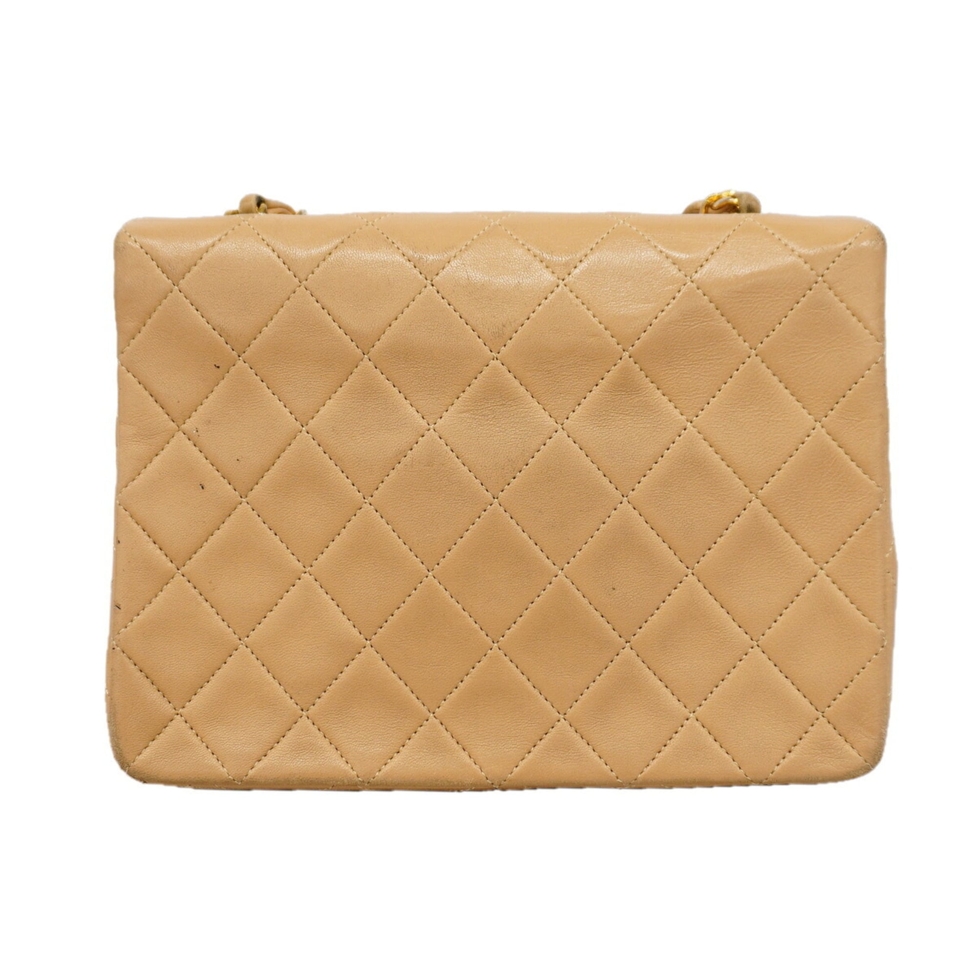 Chanel Beige Leather Shoulder Bag (Pre-Owned)