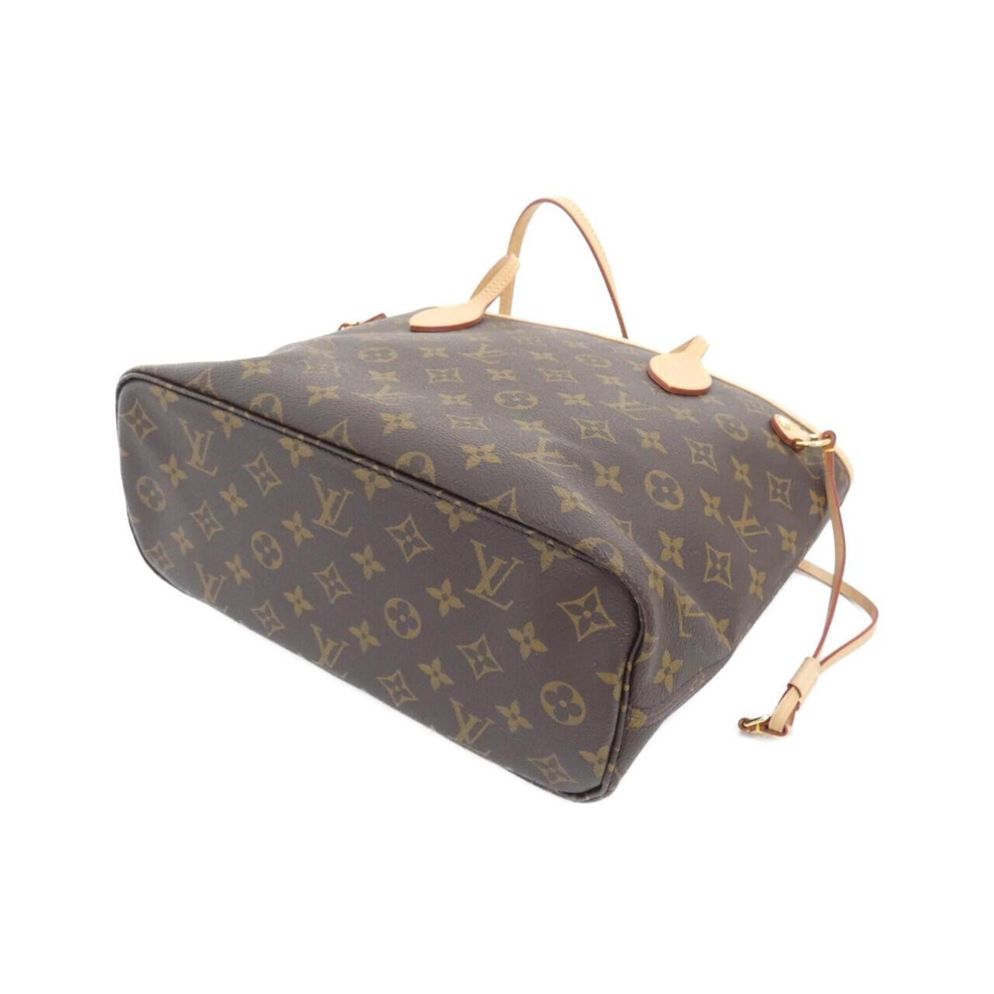 Louis Vuitton Beige Marron Coated Canvas Handbag Pouch (Pre-Owned)