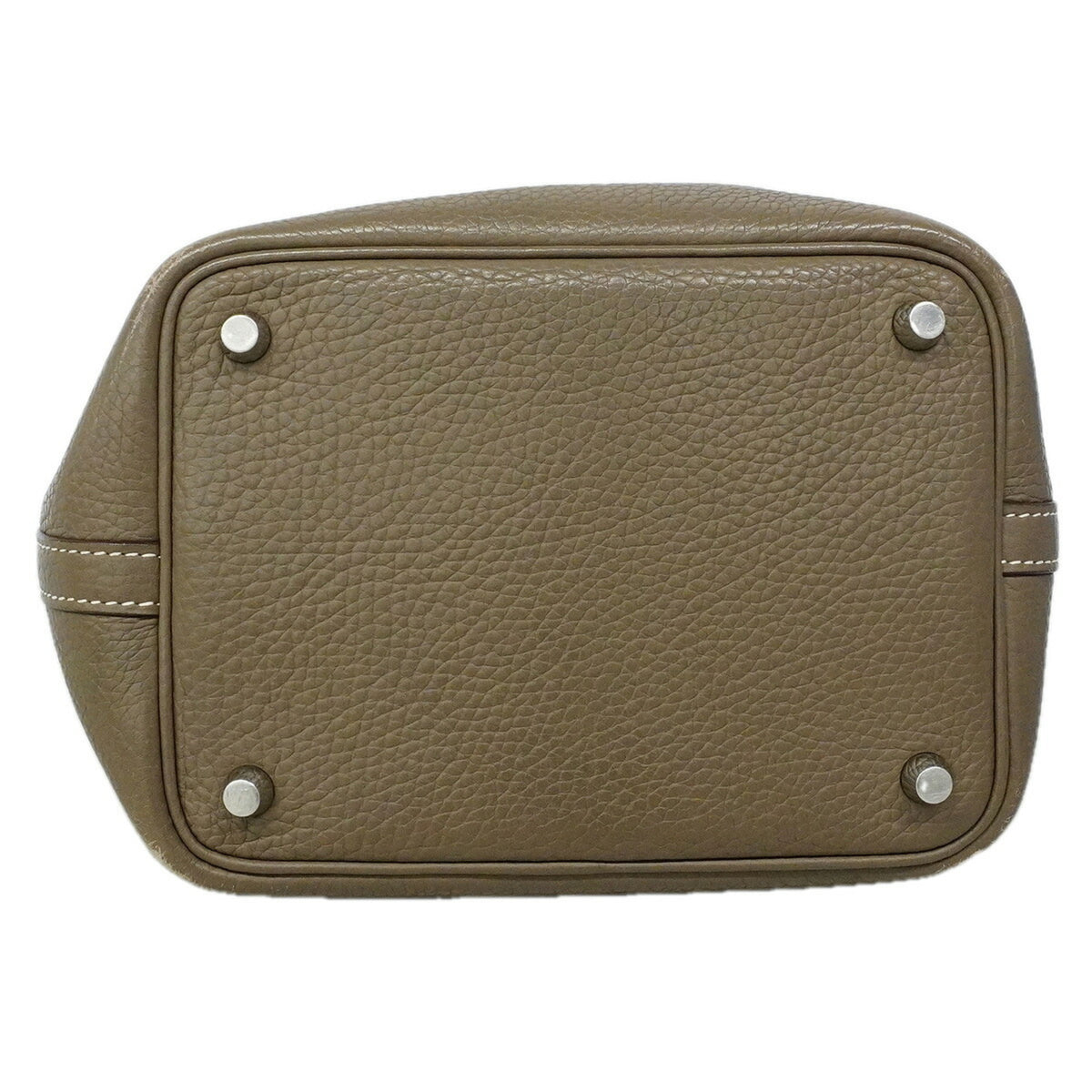 Hermes Etoupe Gray Taurillon Clemence Leather Handbag (Pre-Owned)