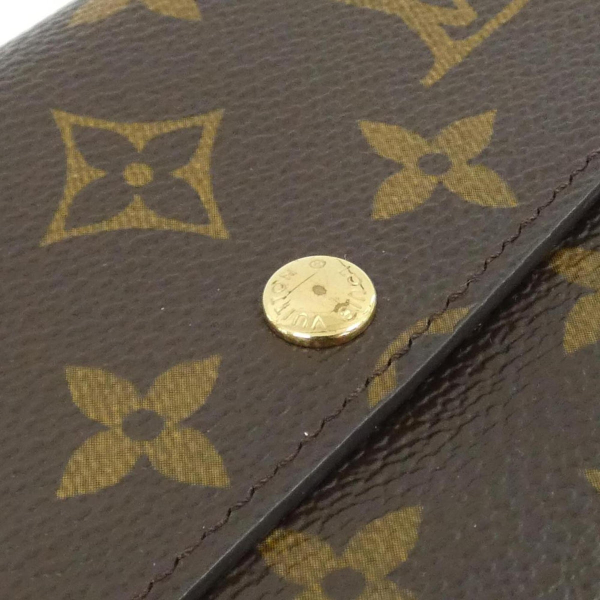 Louis Vuitton Brown Coated Canvas Long Wallet (Bi-Fold) (Pre-Owned)