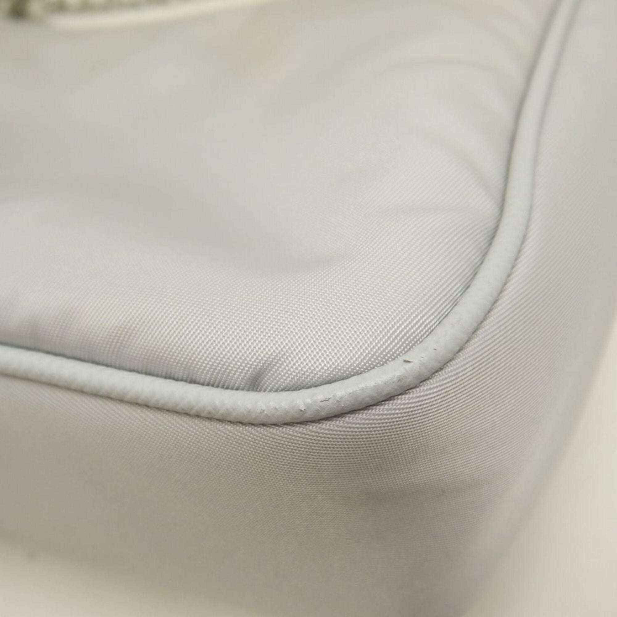 Prada Silver Nylon Shoulder Bag (Pre-Owned)