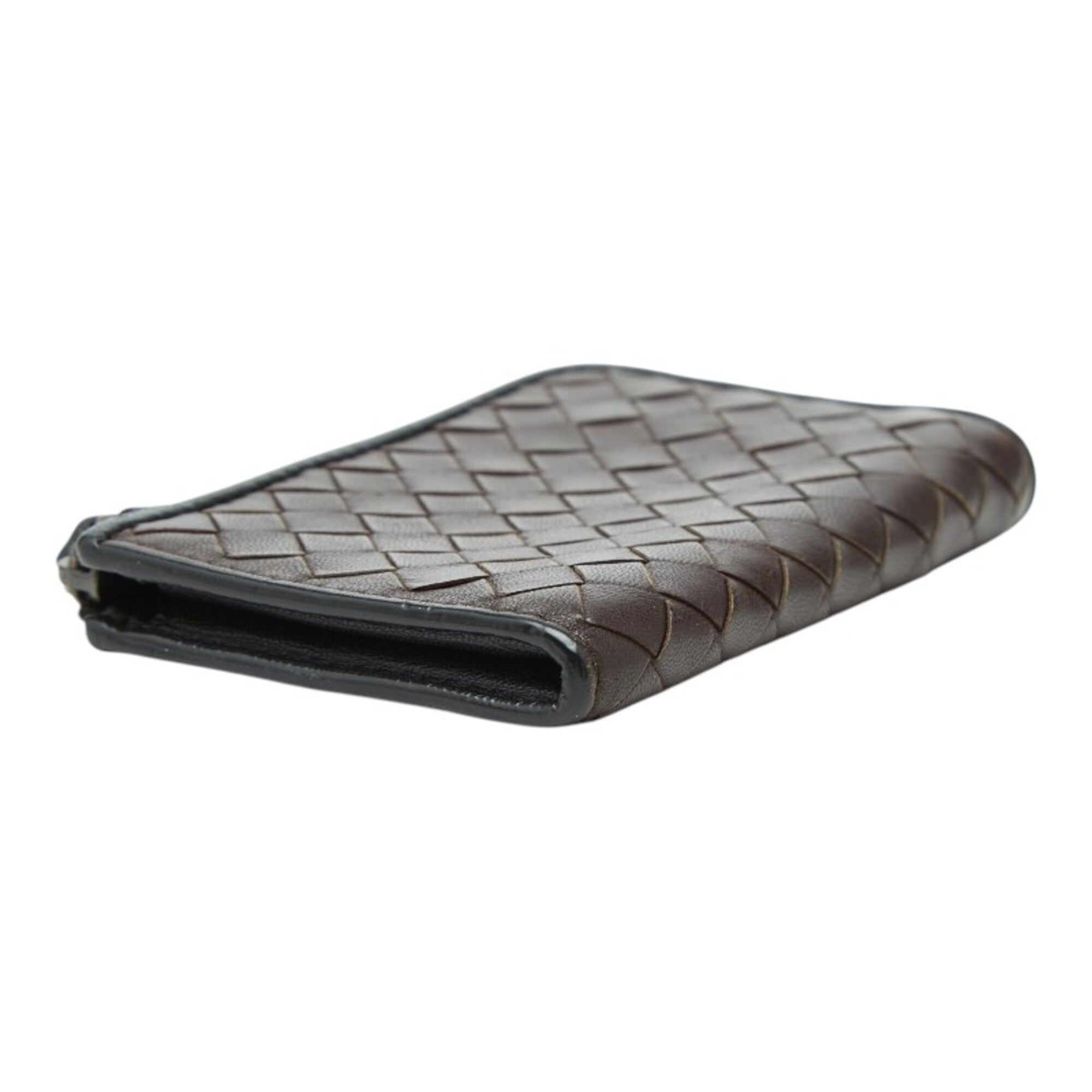 Bottega Veneta Brown Leather Coin Purse/Coin Case (Pre-Owned)