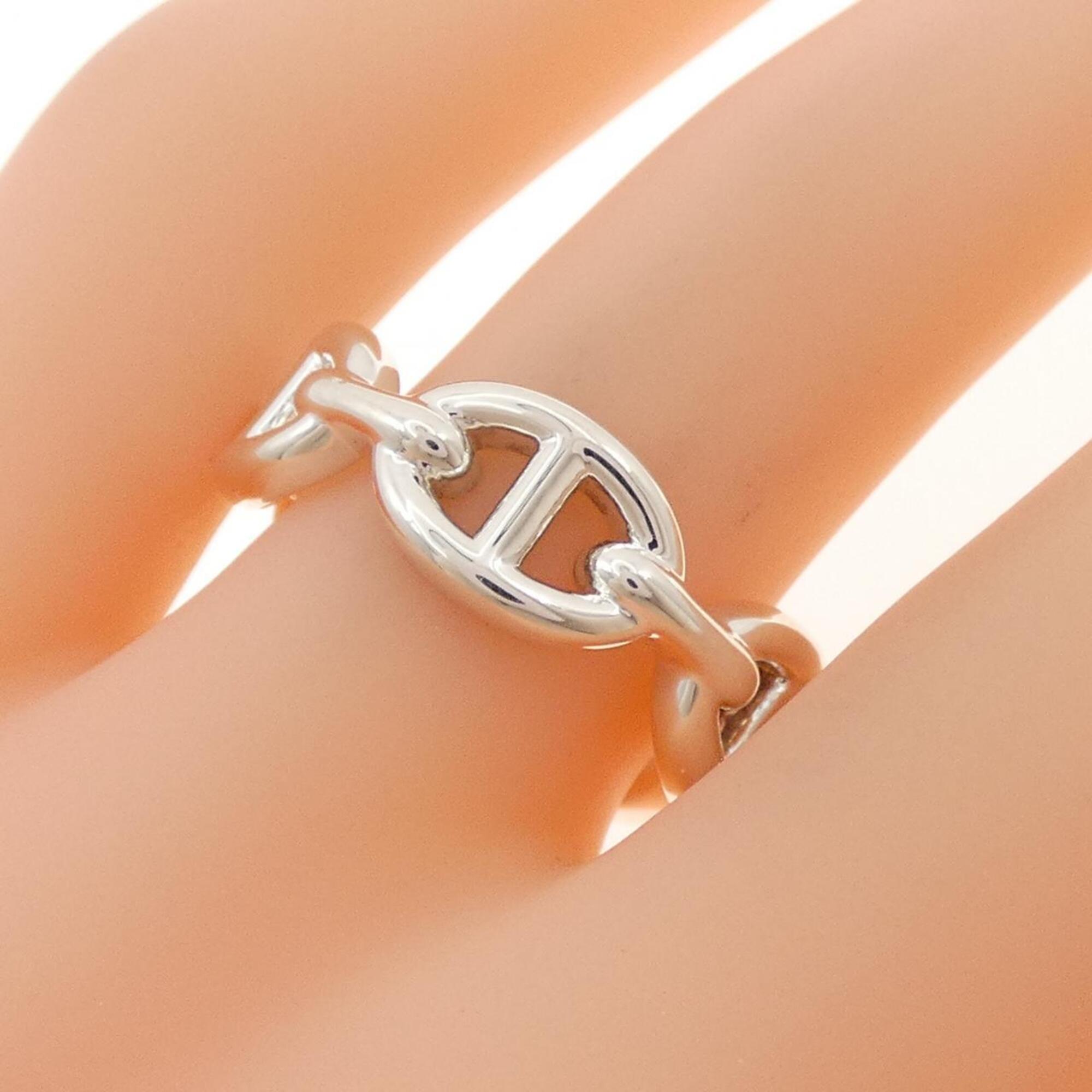 Hermes Silver 925 Band Ring (Pre-Owned)