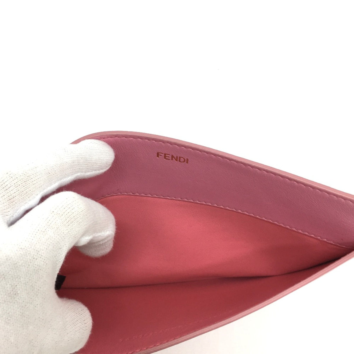 Fendi Pink Leather Pouch (Pre-Owned)