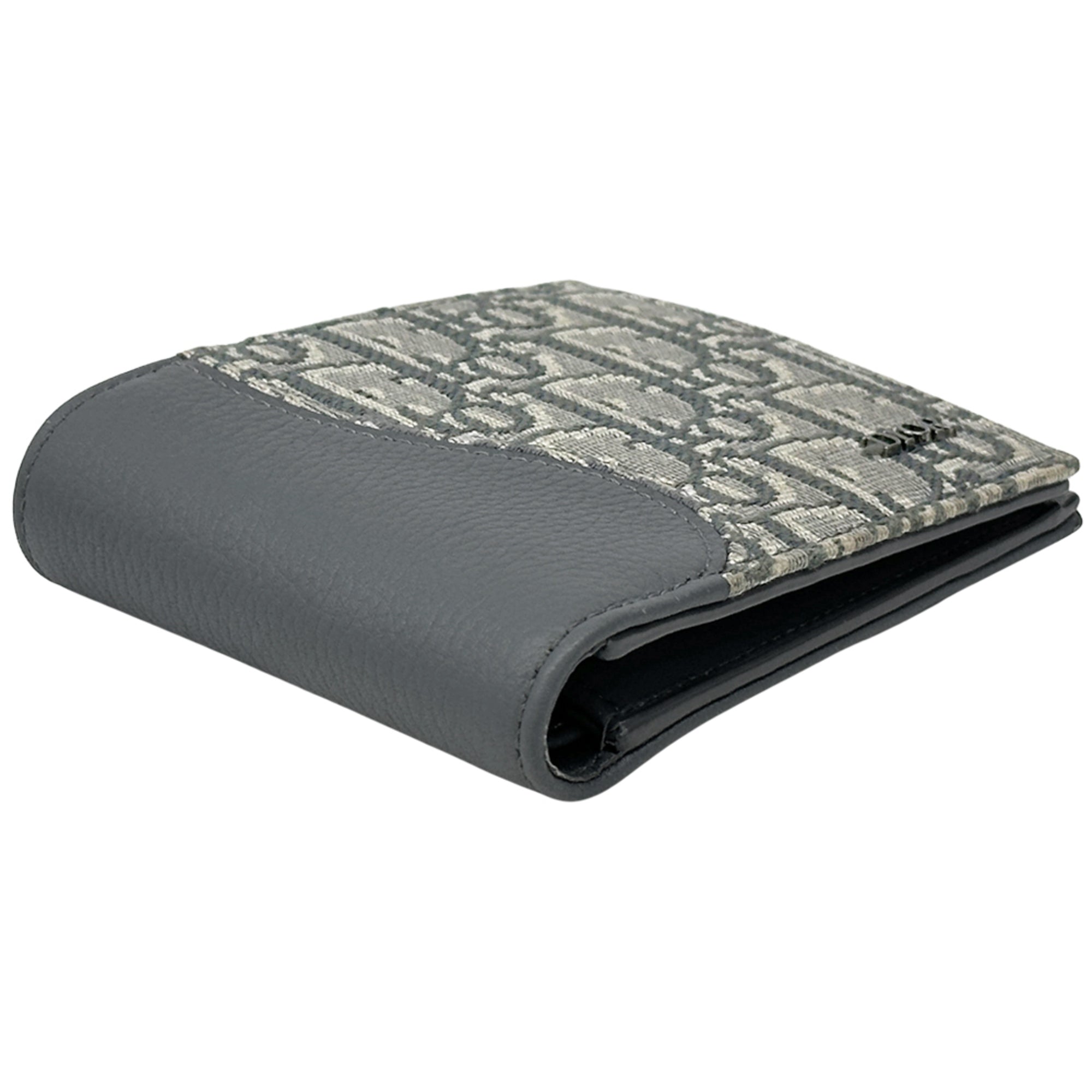 Christian Dior Gray Leather Wallet (Bi-Fold) (Pre-Owned)