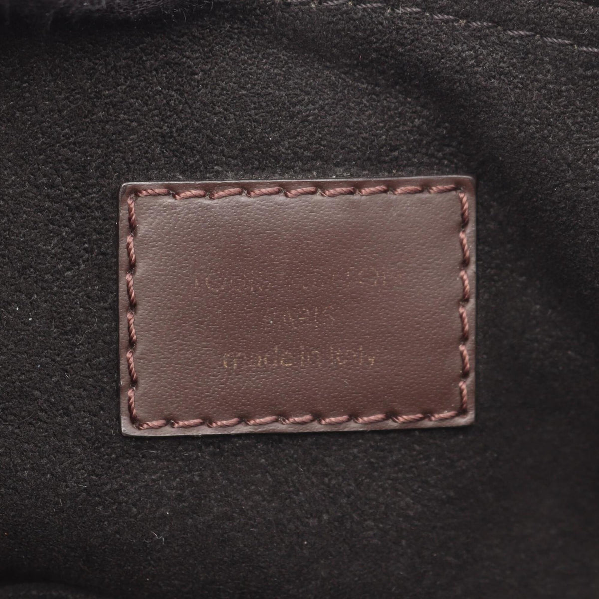 Louis Vuitton Black Brown Coated Canvas Leather Handbag (Pre-Owned)