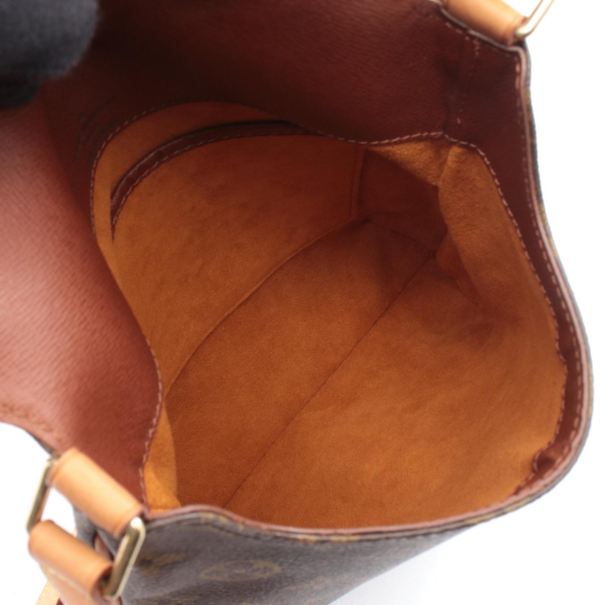 Louis Vuitton Brown Coated Canvas Leather Handbag Shoulder Bag (Pre-Owned)
