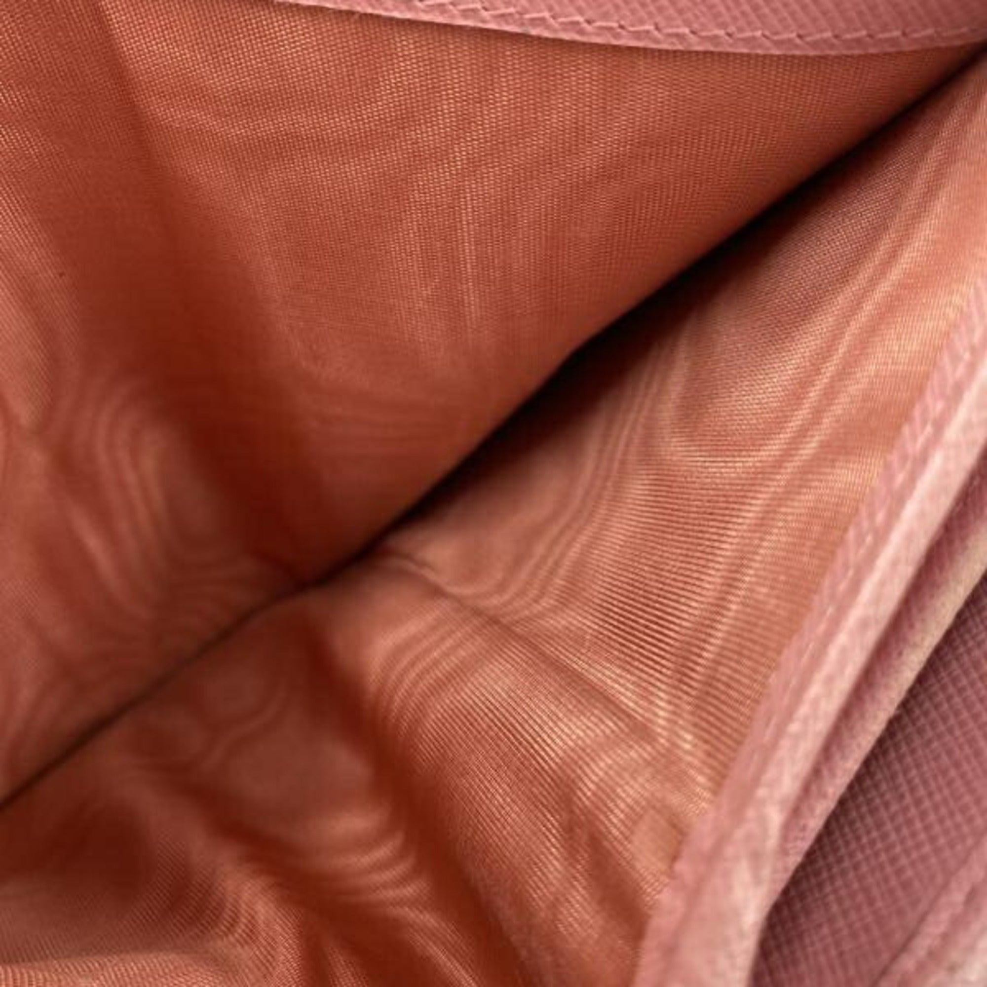 Prada Pink Saffiano Triangle Wallet (Bi-Fold) (Pre-Owned)