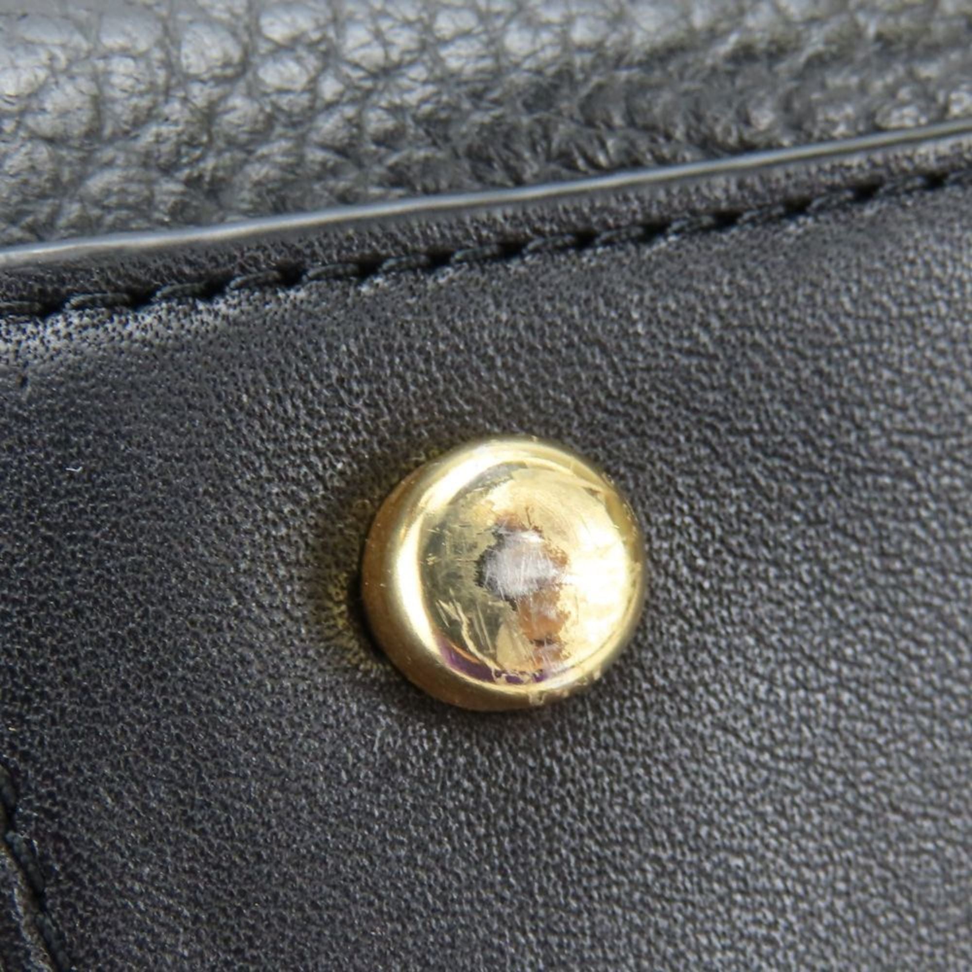 Coach Black Leather Handbag Shoulder Bag (Pre-Owned)