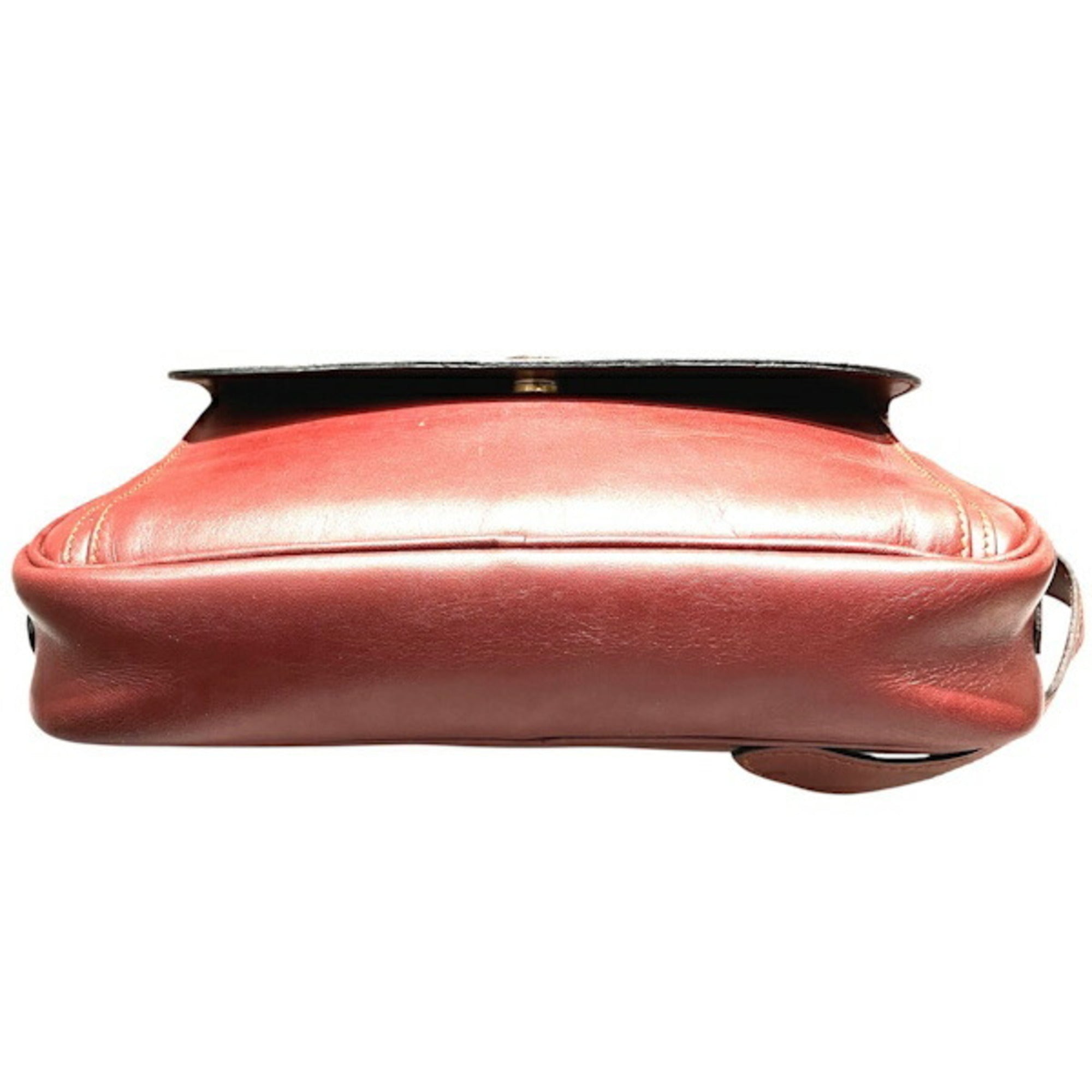 Cartier Must Bordeaux Leather Handbag Shoulder Bag (Pre-Owned)