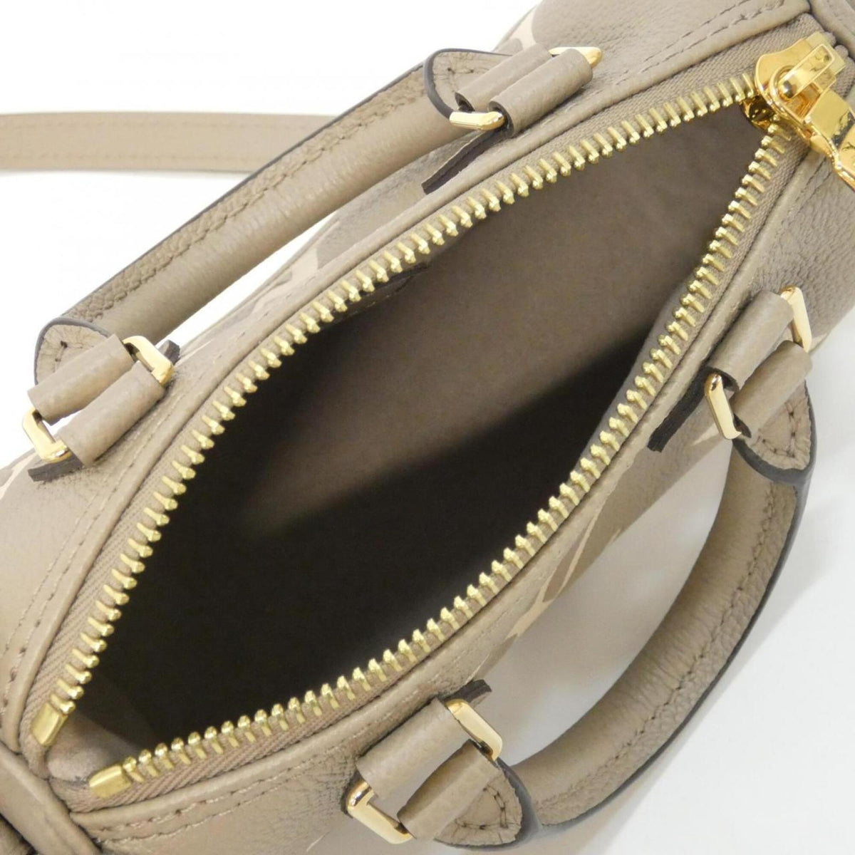 Louis Vuitton Cream Tourterelle Leather Boston Bag (Pre-Owned)