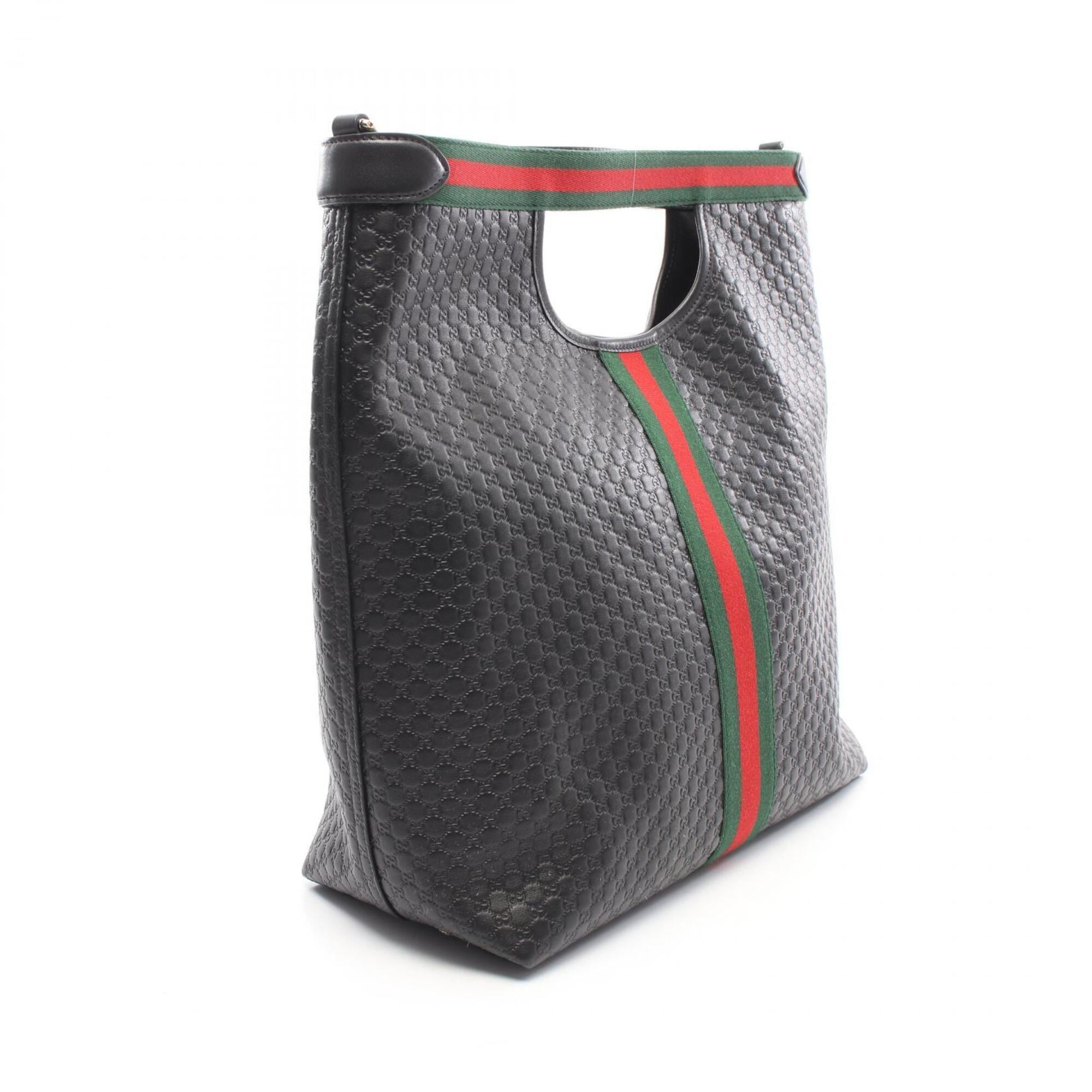 Gucci Black Leather Handbag Pouch (Pre-Owned)