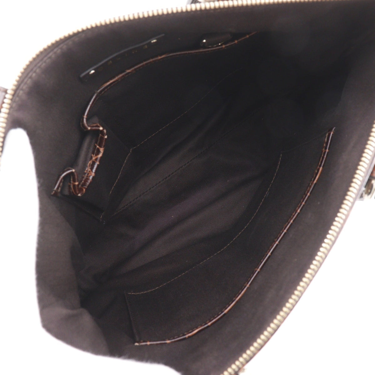Celine Brown Nylon Canvas Leather Tote Bag (Pre-Owned)