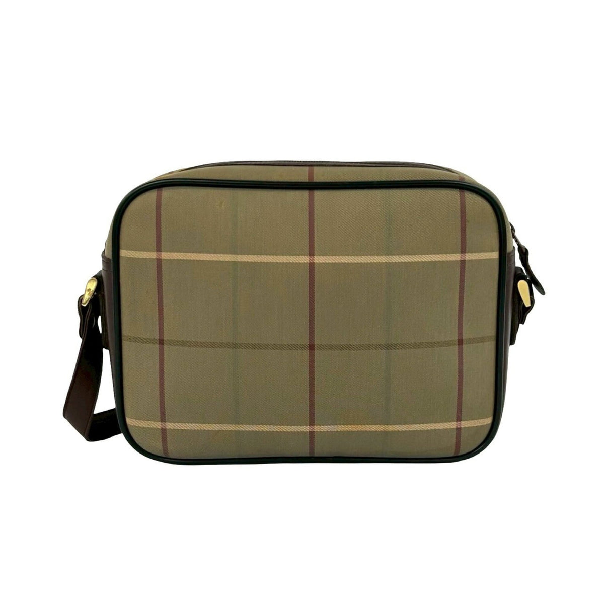 Burberry Brown Khaki Canvas Leather Pochette Shoulder Bag (Pre-Owned)
