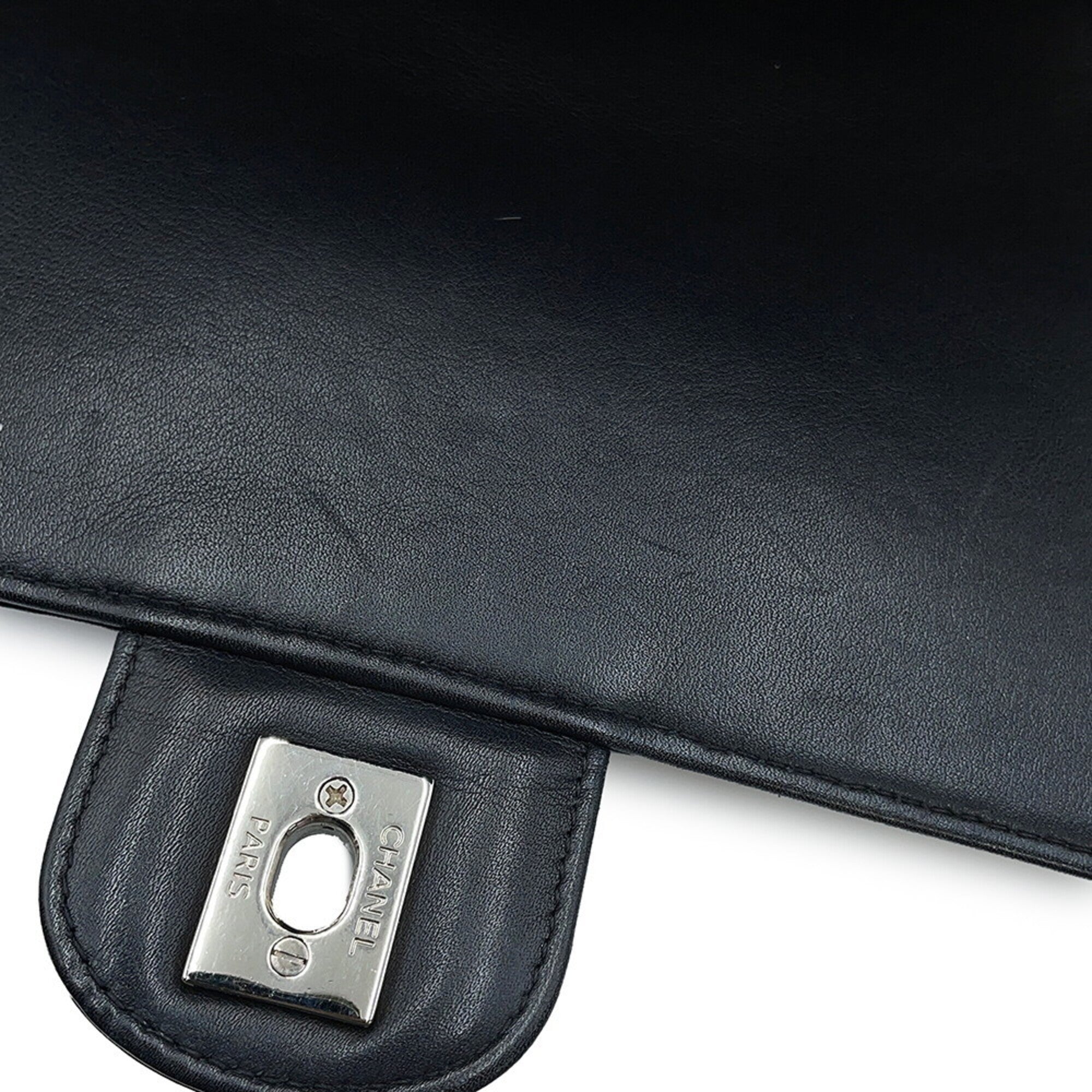 Chanel Black Leather Backpack Handbag (Pre-Owned)