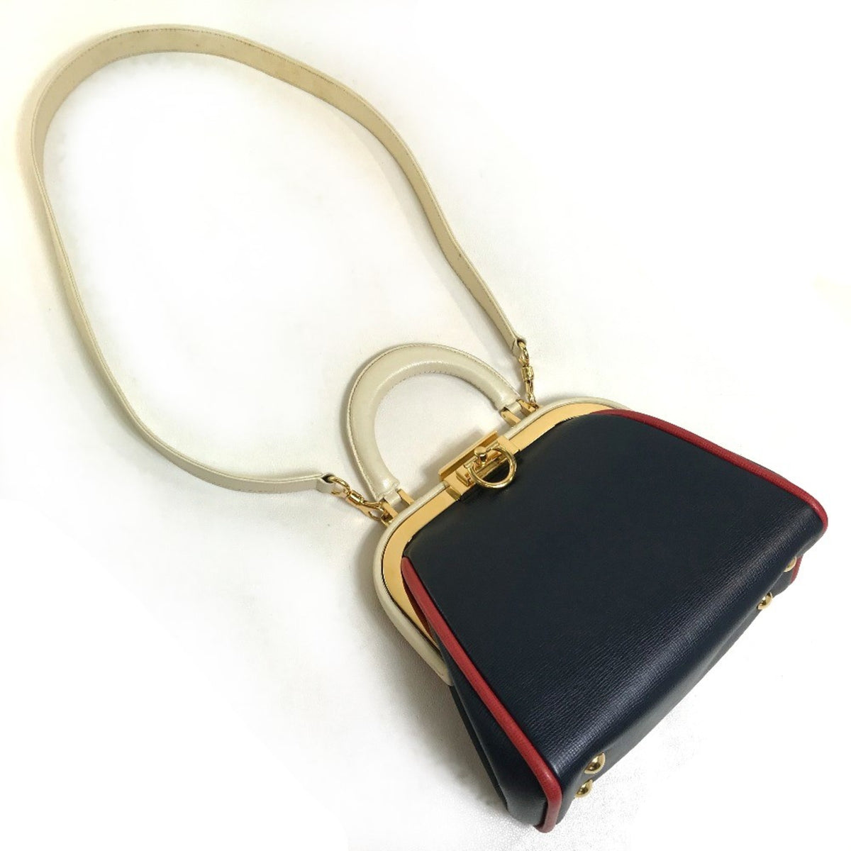 Christian Dior Navy Leather Handbag (Pre-Owned)