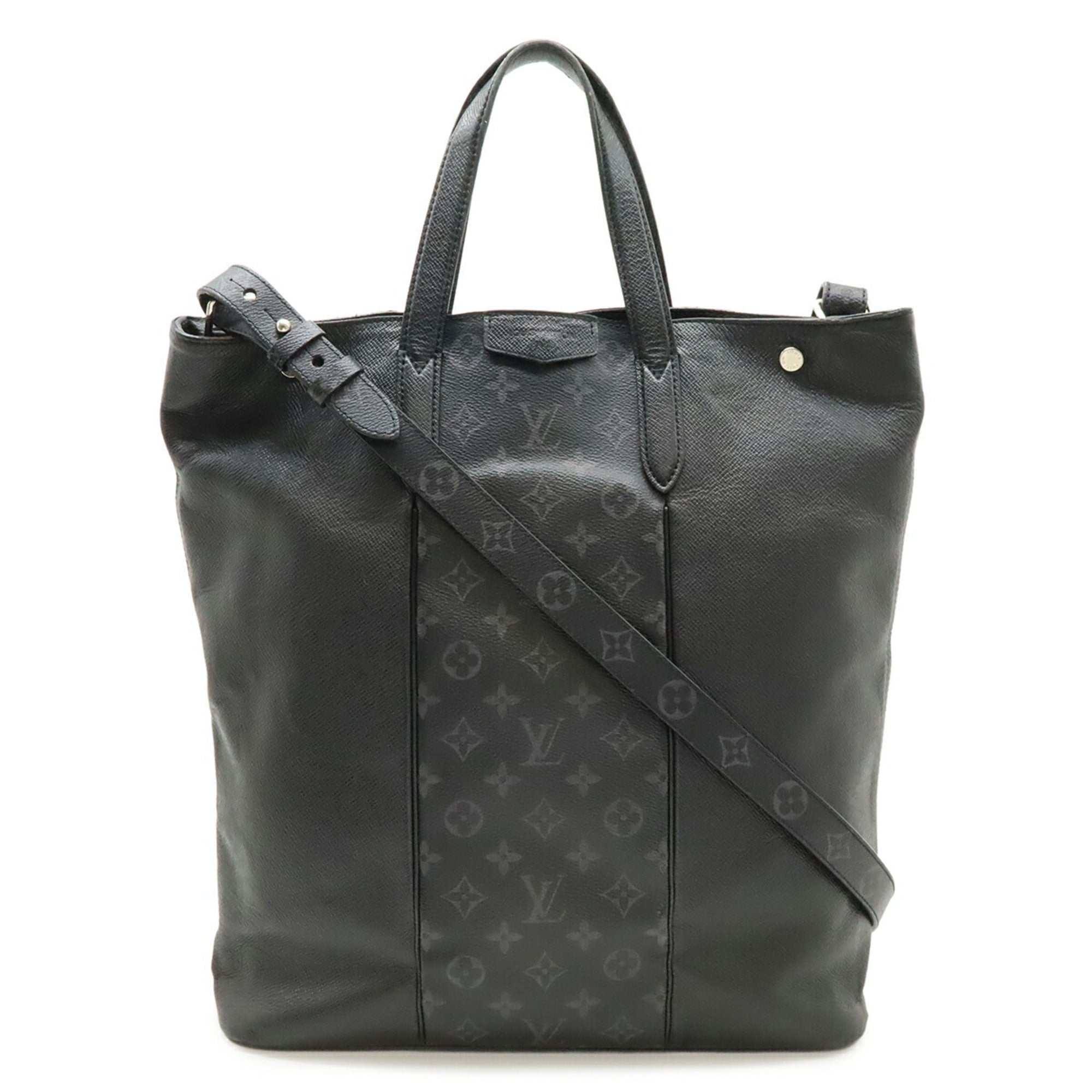 Louis Vuitton Monogram Eclipse Noir Monogram Eclipse Taiga Leather Shoulder Bag Tote Bag (Pre-Owned)
