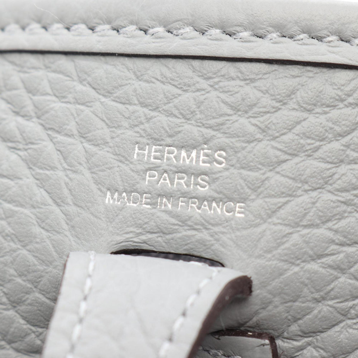 Hermes Gray Taurillon Clemence Leather Handbag Shoulder Bag (Pre-Owned)