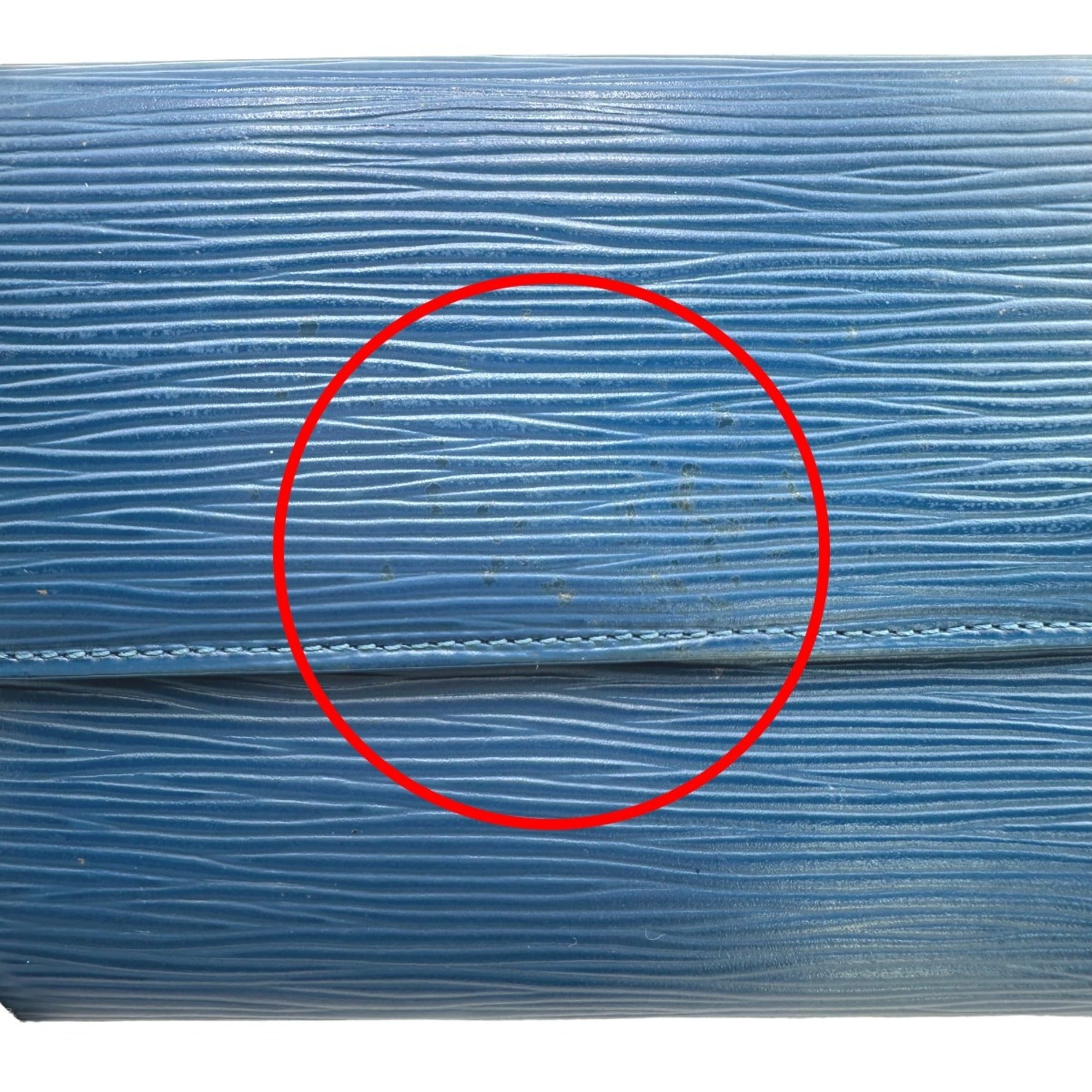 Louis Vuitton Toledo Blue Epi Leather Wallet (Bi-Fold) (Pre-Owned)