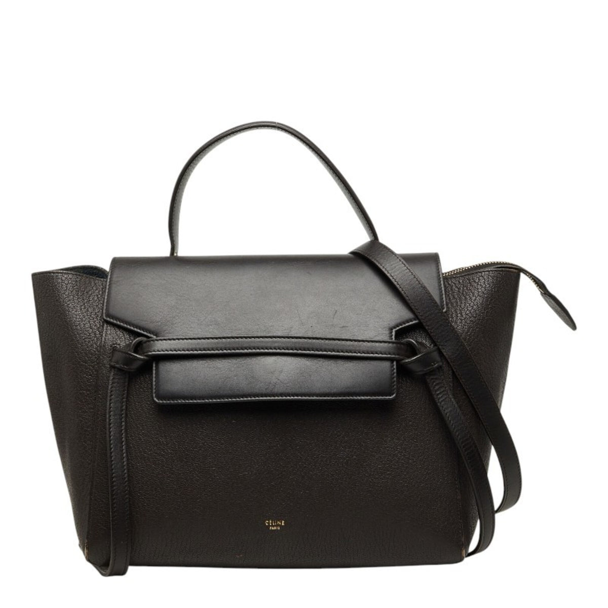 Celine Dark Brown Leather Handbag Shoulder Bag (Pre-Owned)
