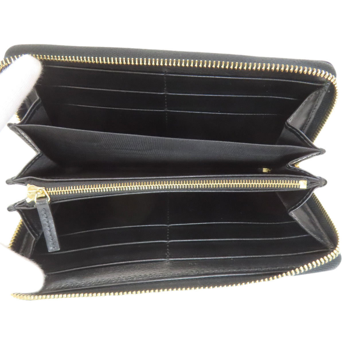 Gucci Black Leather Long Wallet (Bi-Fold) (Pre-Owned)