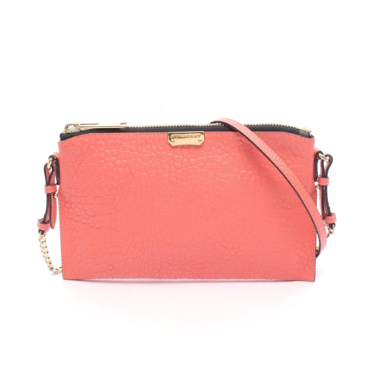 Burberry Pink Leather Handbag Shoulder Bag (Pre-Owned)
