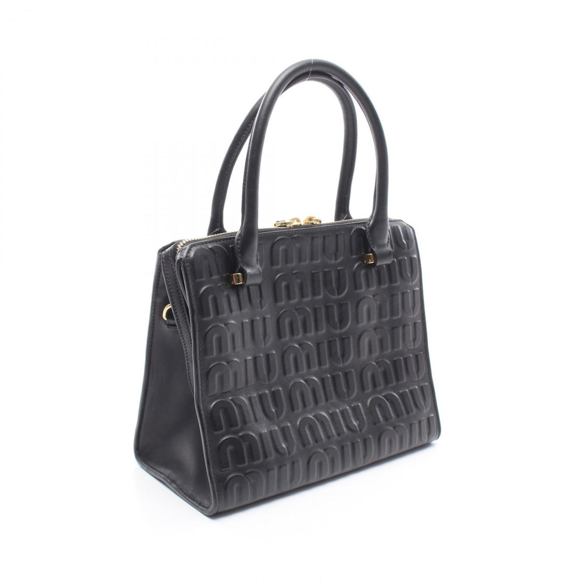 Miu Miu Black Leather Handbag Pouch (Pre-Owned)