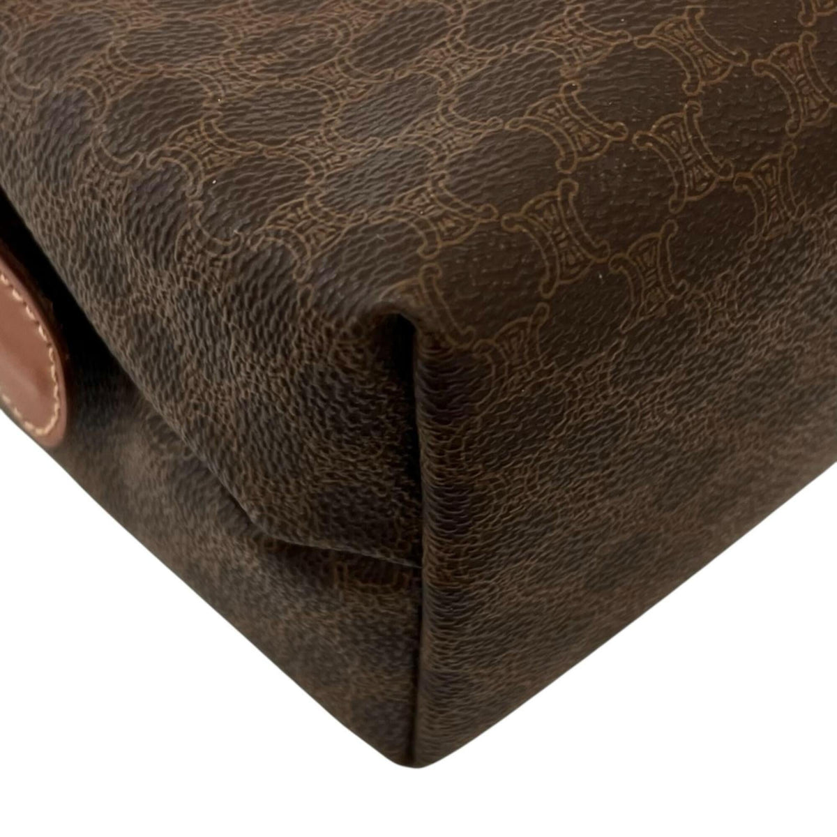 Celine Brown Coated Canvas Leather Pouch (Pre-Owned)