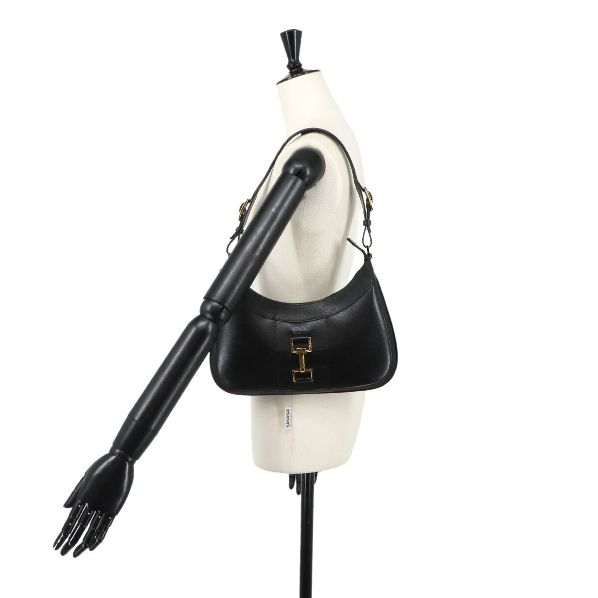 Gucci Black Leather Handbag Shoulder Bag (Pre-Owned)