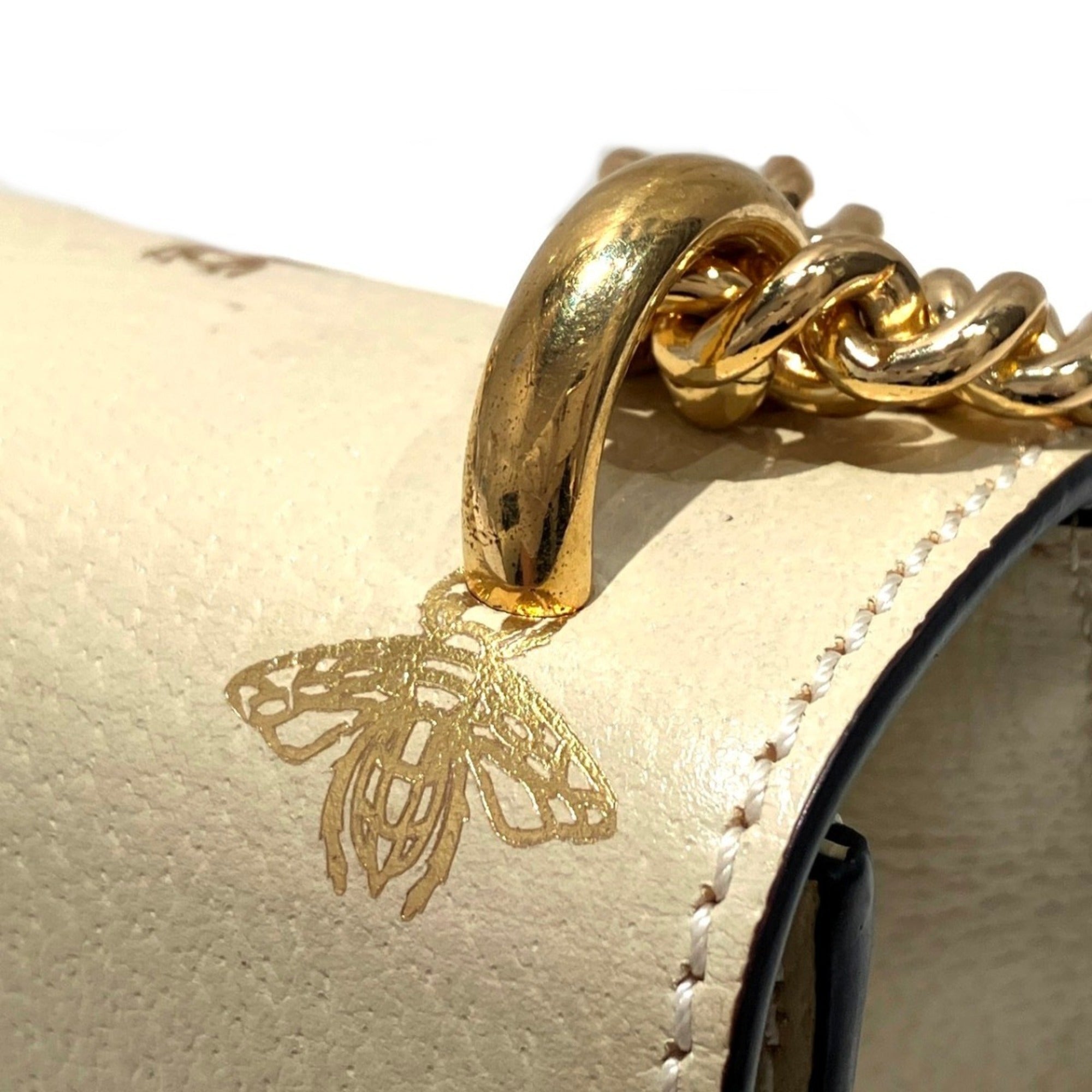 Gucci Beige Leather Shoulder Bag (Pre-Owned)