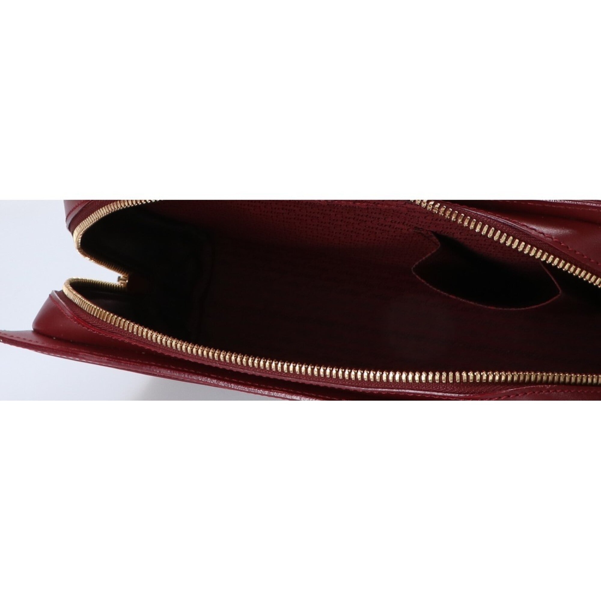 Cartier Bordeaux Leather Clutch Bag (Pre-Owned)