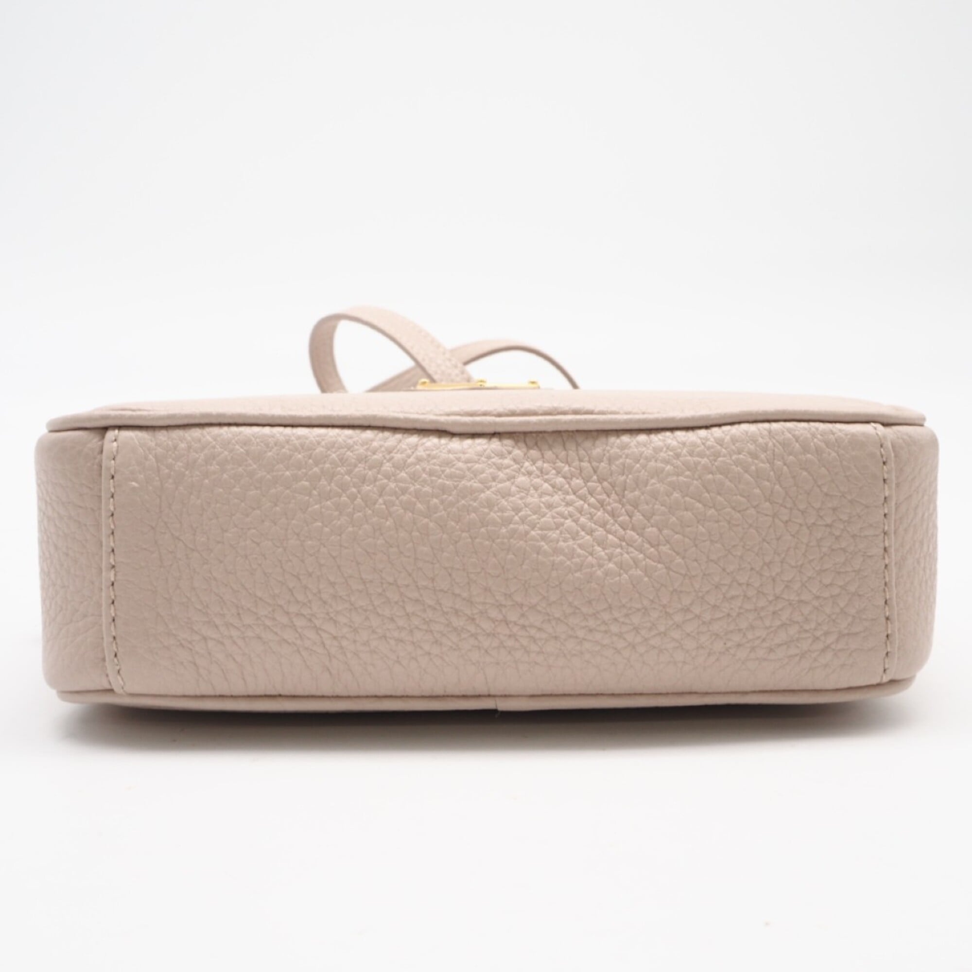Prada Pink Beige Leather Shoulder Bag (Pre-Owned)