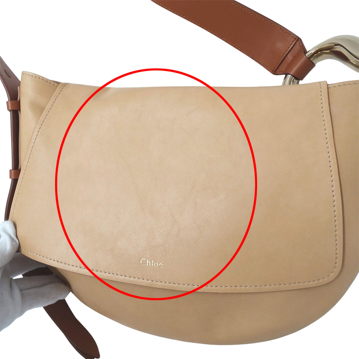 Chloé Beige Leather Handbag Shoulder Bag (Pre-Owned)