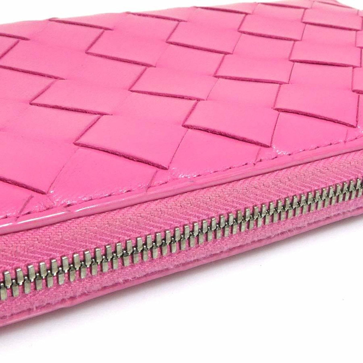 Bottega Veneta Pink Leather Long Wallet (Bi-Fold) (Pre-Owned)