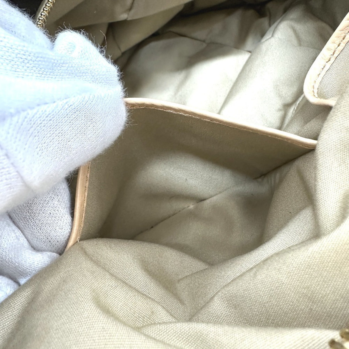 Celine Beige Leather Handbag Tote Bag (Pre-Owned)