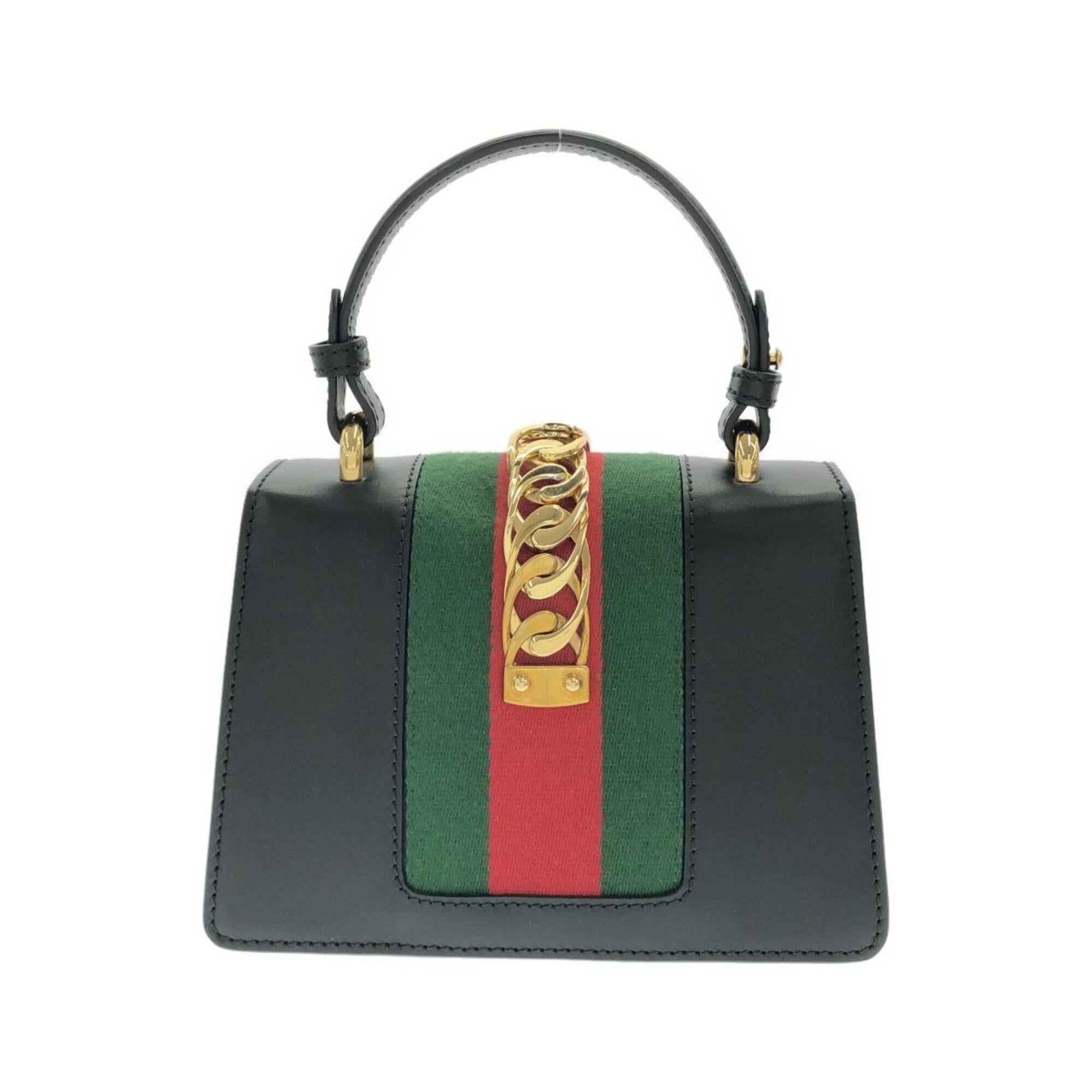 Gucci Sylvie Gold Leather Handbag (Pre-Owned)