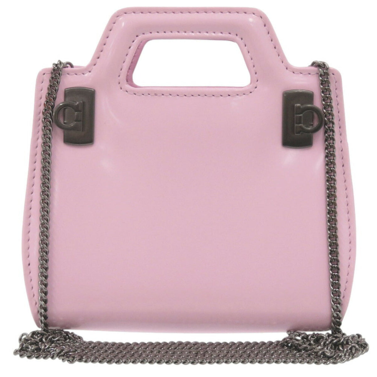 Salvatore Ferragamo Pink Leather Shoulder Bag (Pre-Owned)