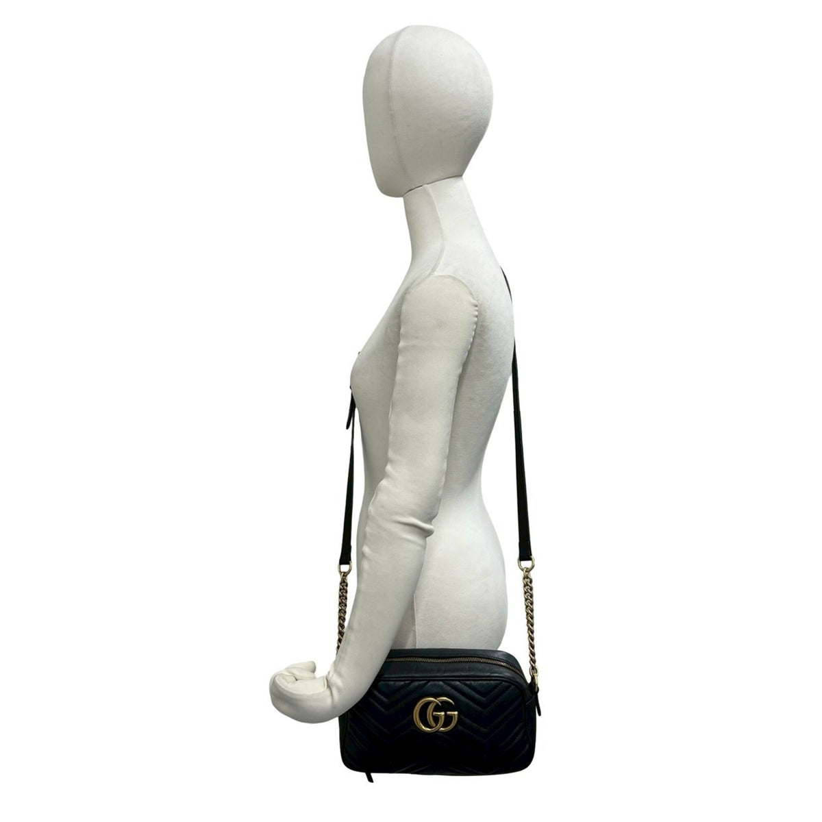 Gucci Black Leather Pochette Shoulder Bag (Pre-Owned)