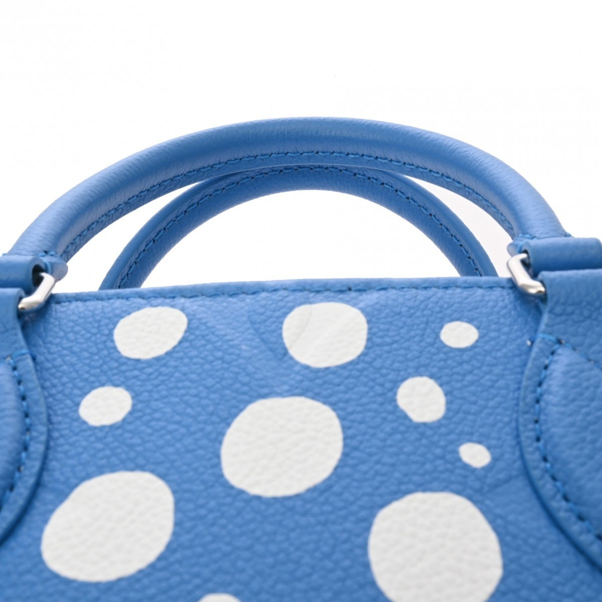 Louis Vuitton Blue White Leather Handbag (Pre-Owned)