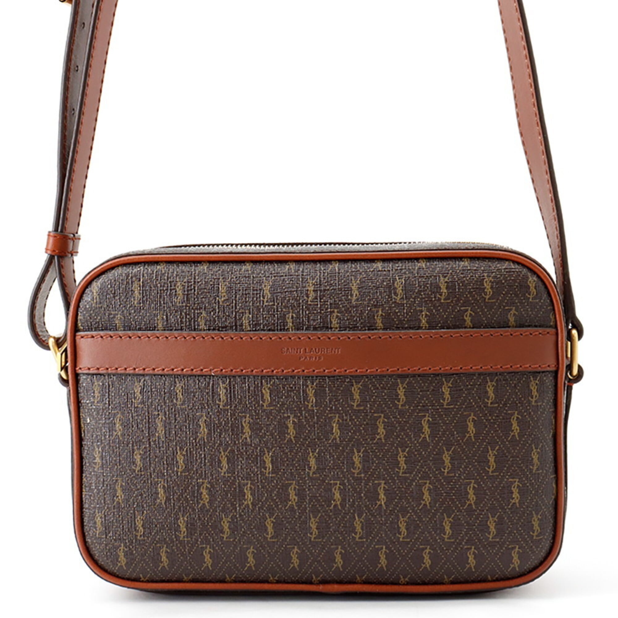Yves Saint Laurent Brown Pvc Leather Shoulder Bag (Pre-Owned)