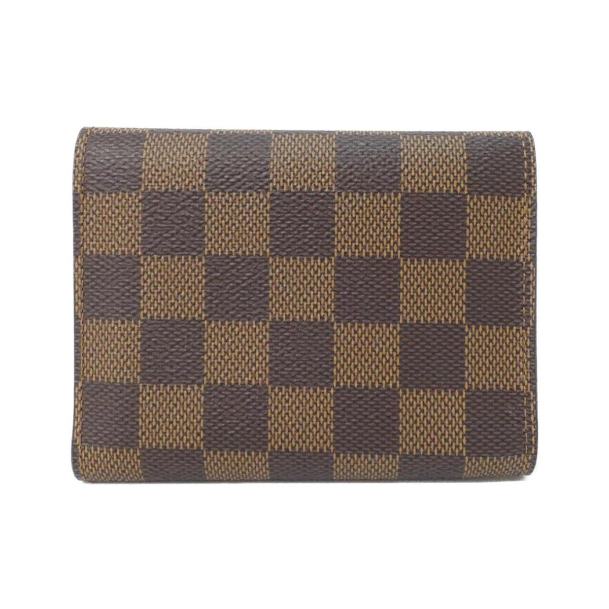 Louis Vuitton Ebene Rouge Coated Canvas Wallet (Tri-Fold) (Pre-Owned)