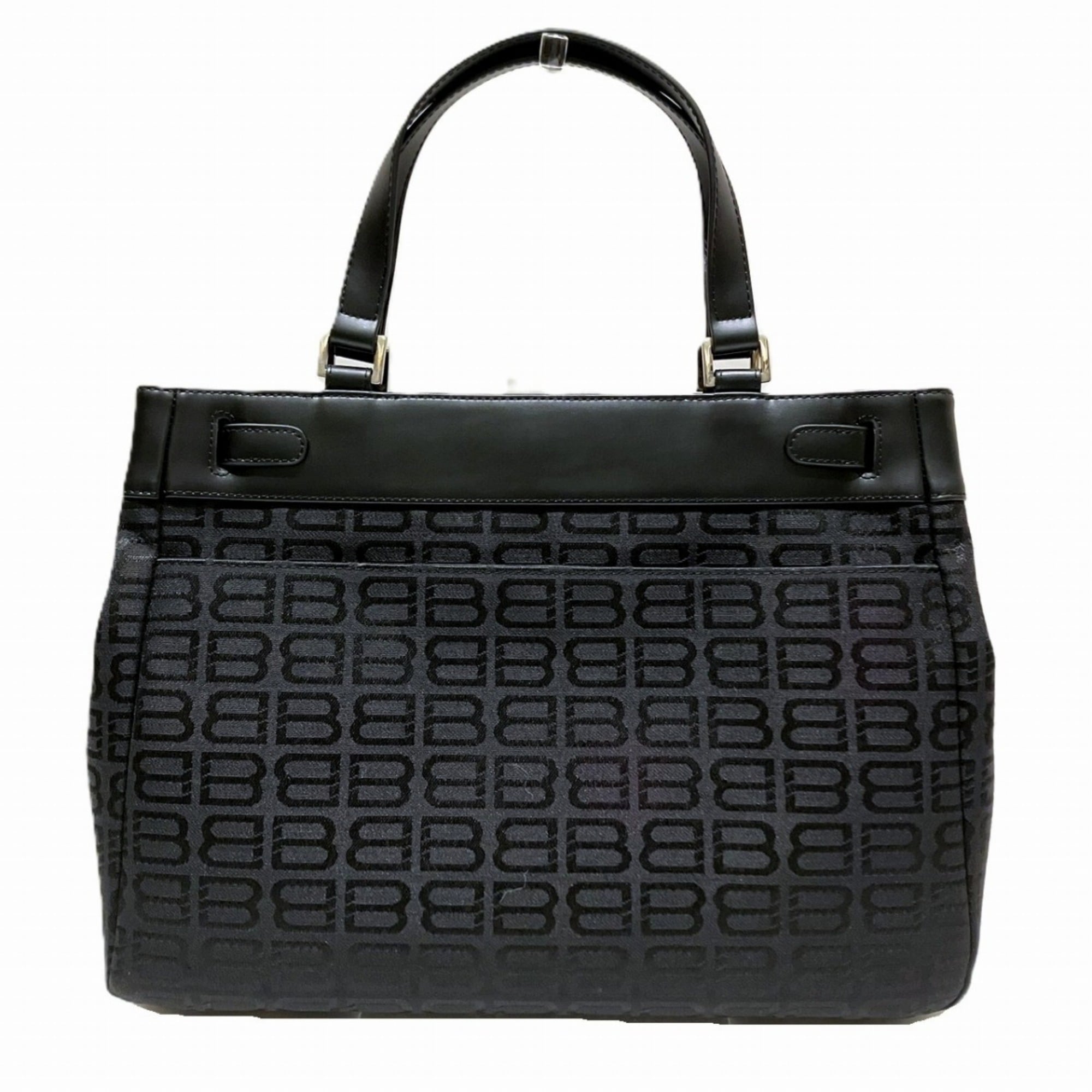 Balenciaga Black Canvas Leather Tote Bag (Pre-Owned)