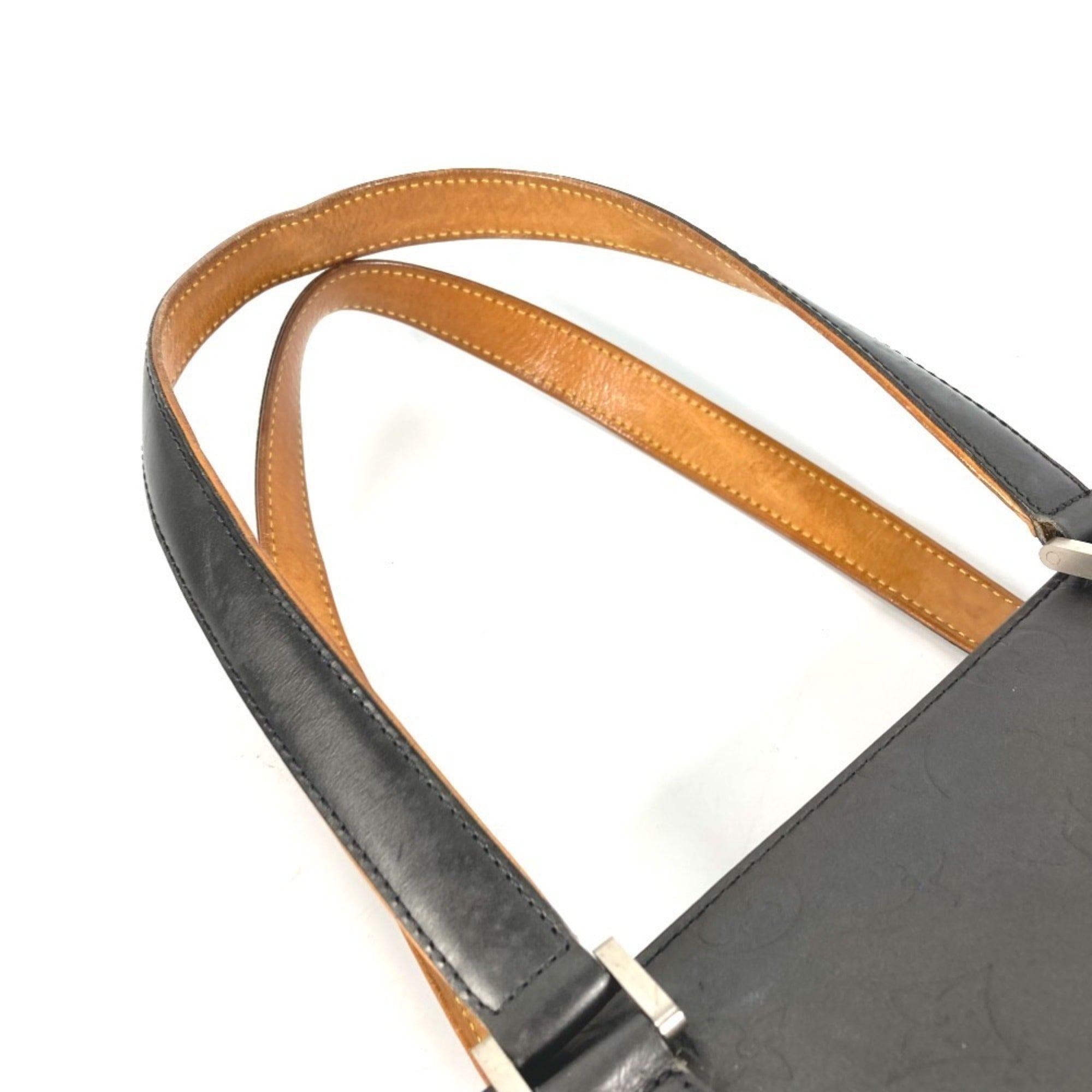 Louis Vuitton Black Dark Gray Monogram Mat Leather Shoulder Bag Tote Bag (Pre-Owned)