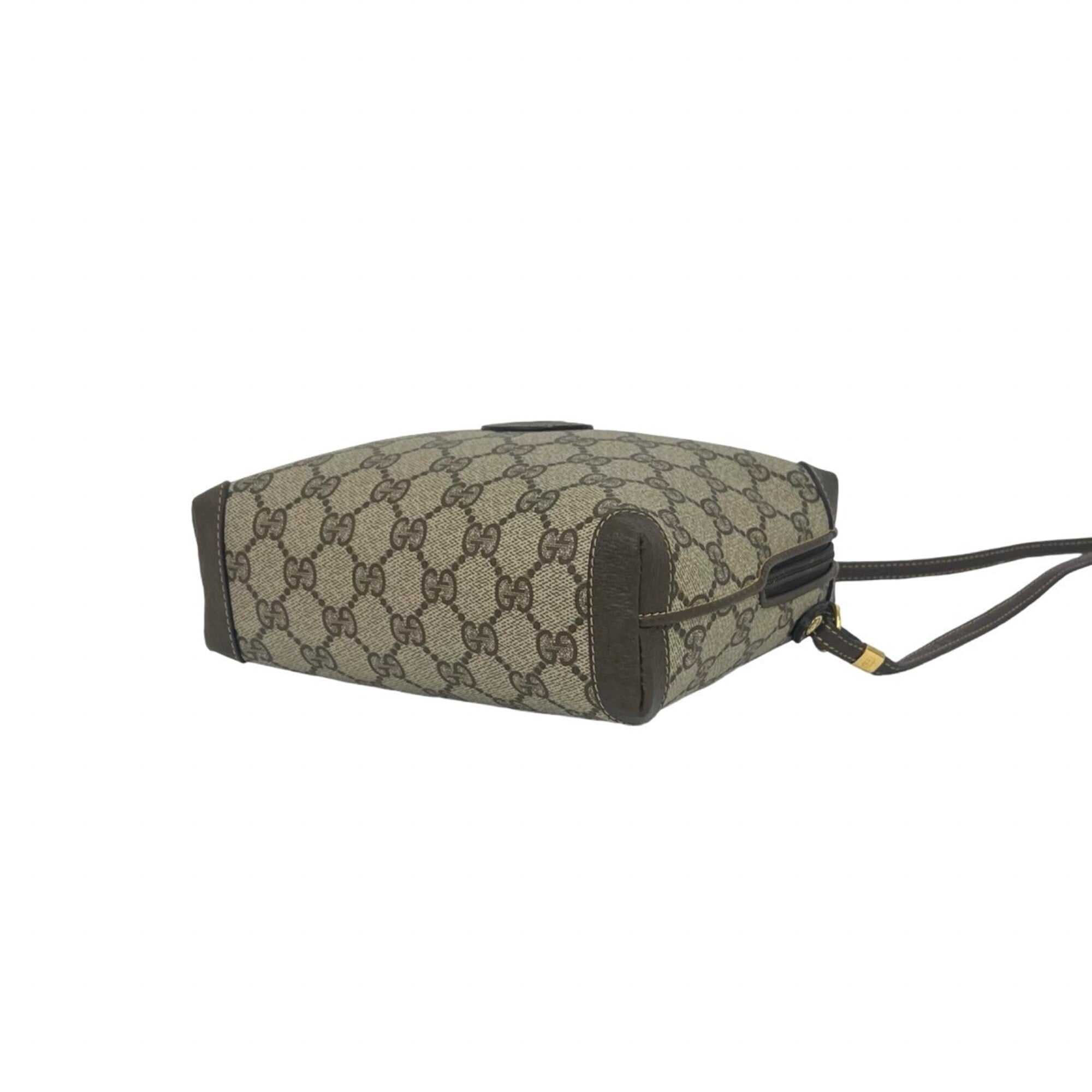 Gucci Brown Leather Pvc Shoulder Bag (Pre-Owned)