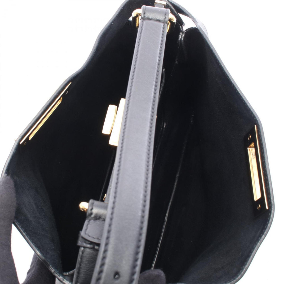 Fendi Black Leather Handbag (Pre-Owned)